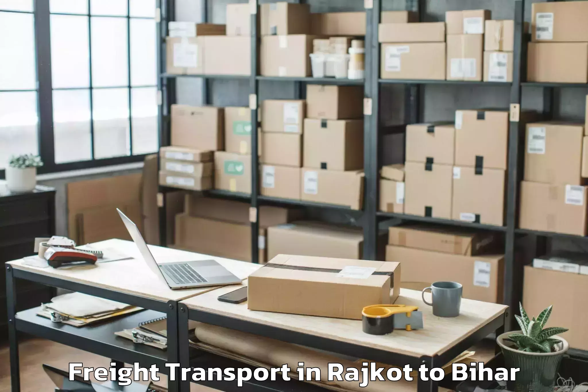 Easy Rajkot to Lalit Narayan Mithila Universi Freight Transport Booking